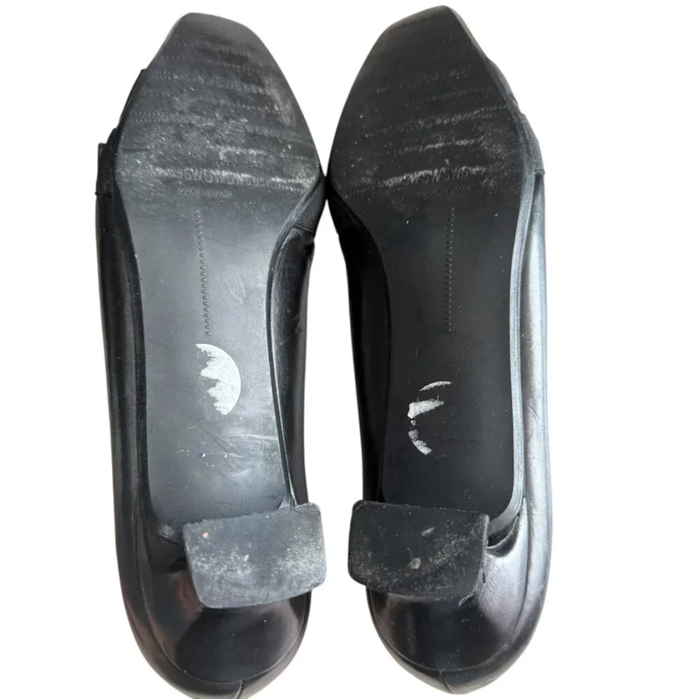 Stuart Weitzman Flip Leather Heels Women 9 Brown‎ Business Officecore